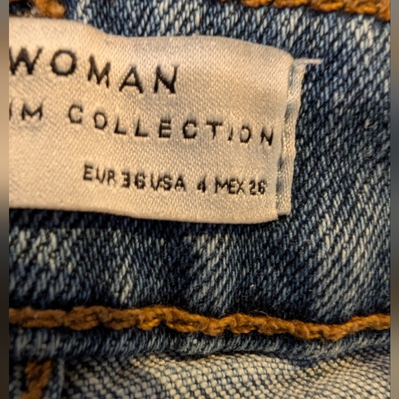 Zara Mid Rise Embroidered Distressed Raw Cuff Skinny Jeans  Size 4 - Picture 12 of 12